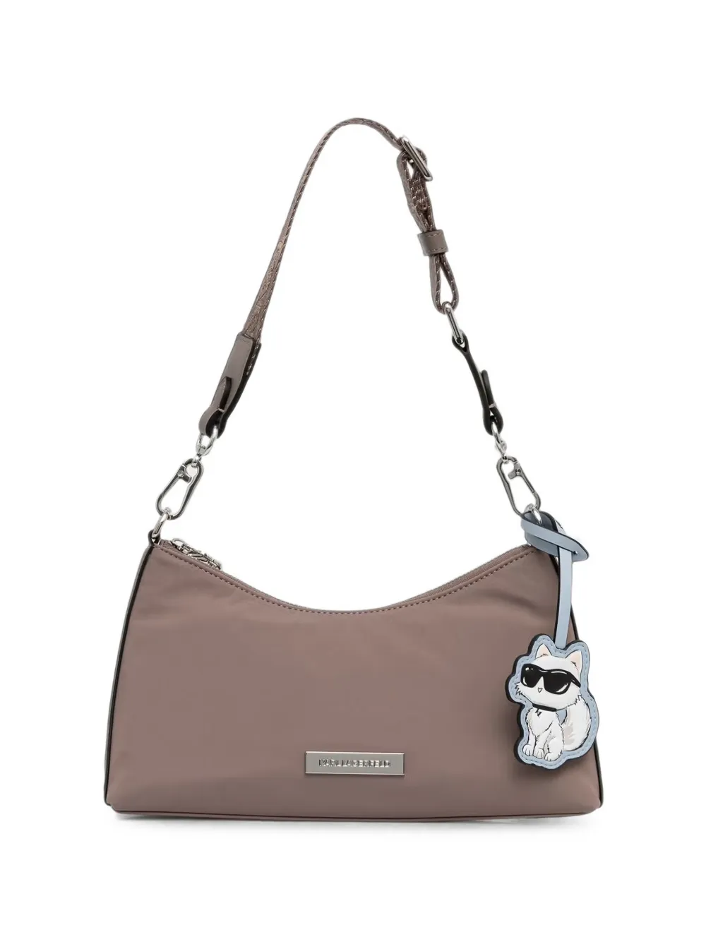 Karl Lagerfeld logo-plaque Choupette-charm shoulder bag