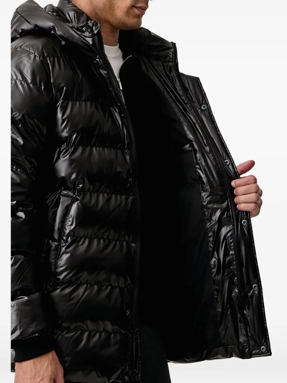 Karl Lagerfeld Gevoerd jack met capuchon Zwart