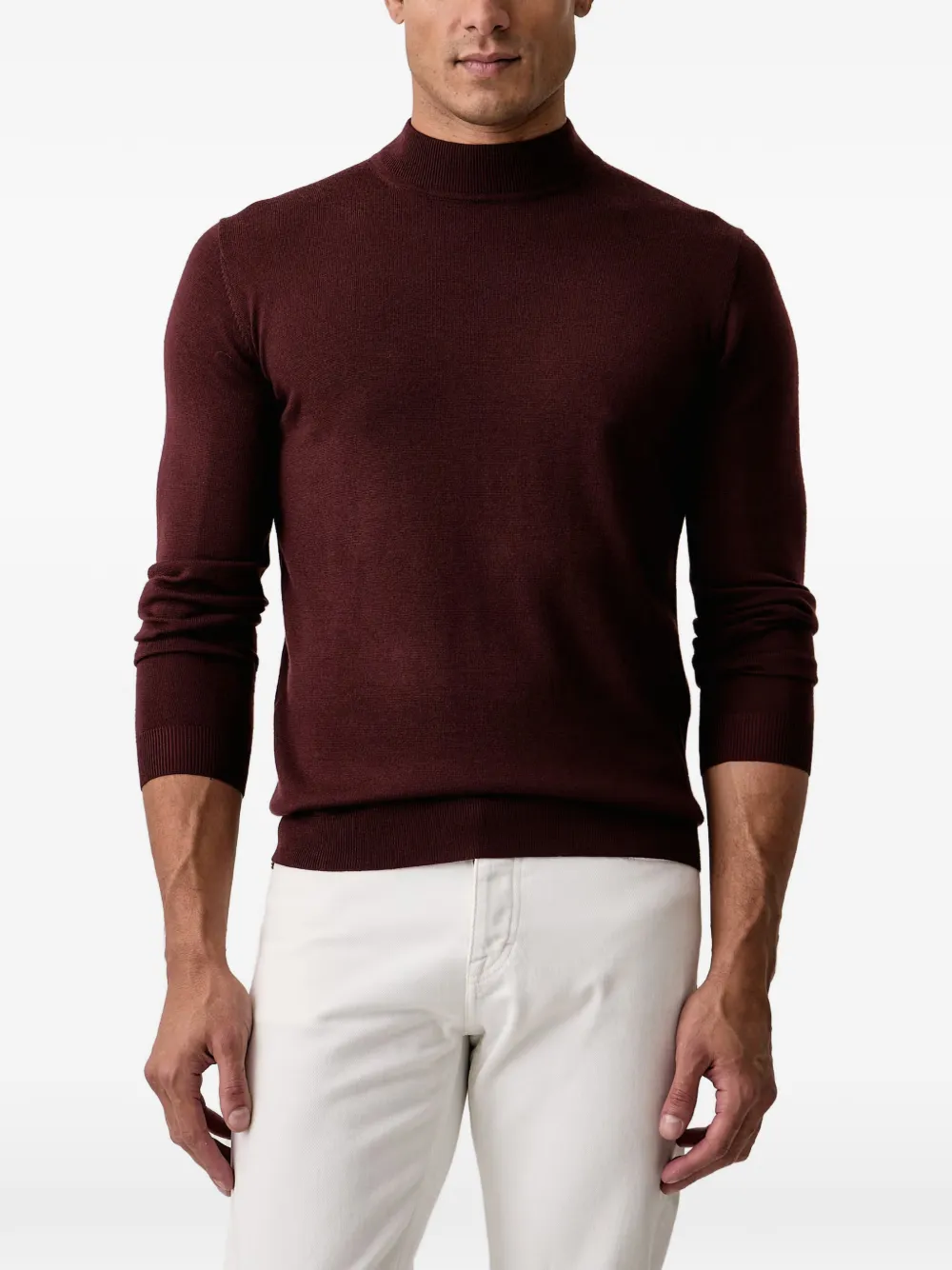 Karl Lagerfeld high-neck rib-trimmed sweater