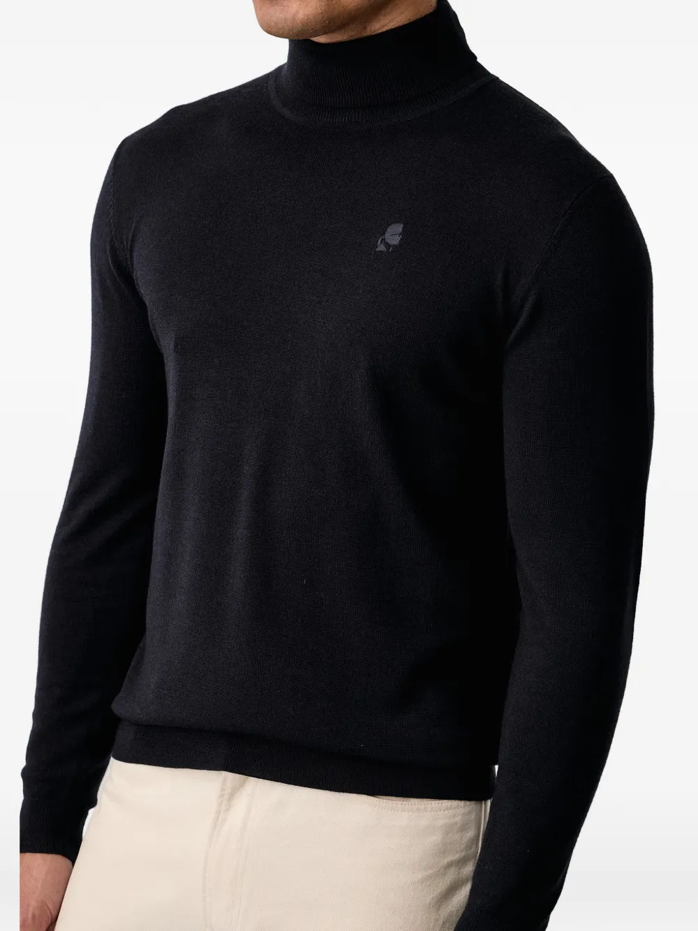Karl Lagerfeld Coltrui met geborduurd logo Zwart