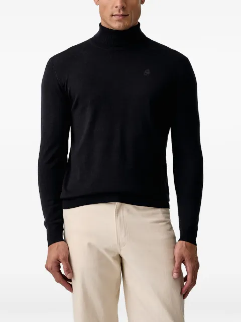 Karl Lagerfeld logo-embroidered roll-neck sweater