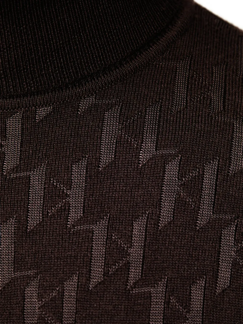 Karl Lagerfeld Gebreide coltrui met monogram Bruin