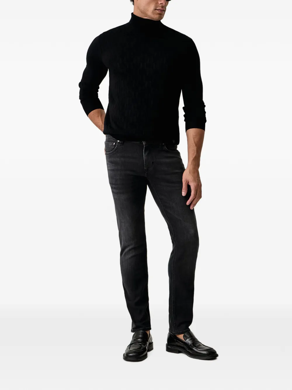 Karl Lagerfeld Coltrui met monogram-jacquard Zwart