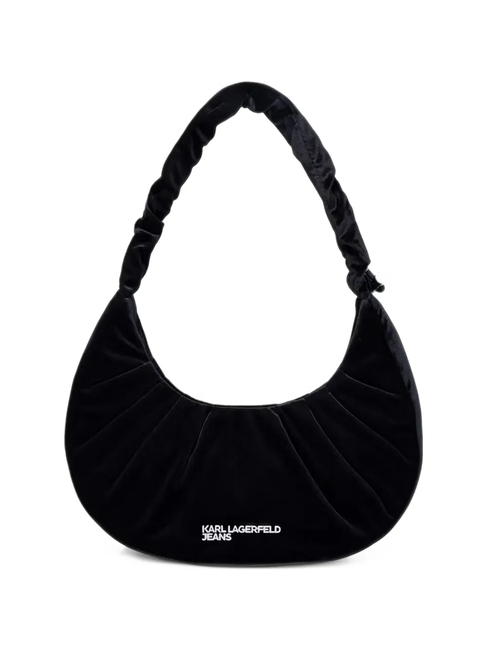 Karl Lagerfeld Jeans pleated ruched tote bag Zwart