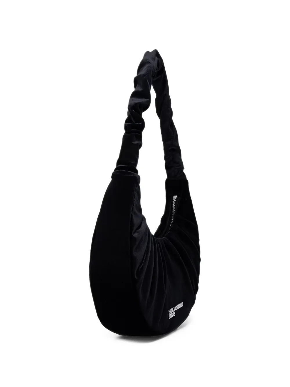 Karl Lagerfeld Jeans pleated ruched tote bag Zwart