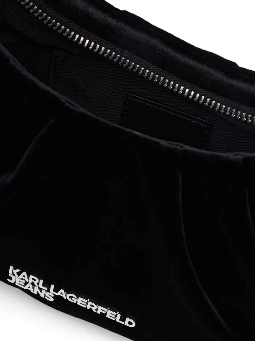 Karl Lagerfeld Jeans pleated ruched tote bag Zwart