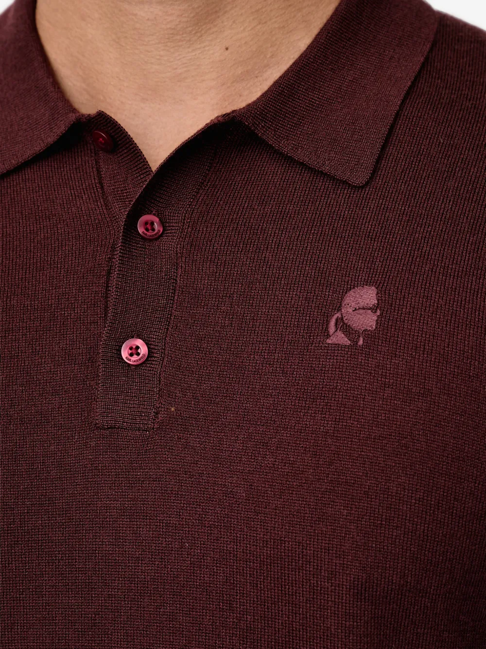 Karl Lagerfeld Poloshirt met geborduurd logo Rood