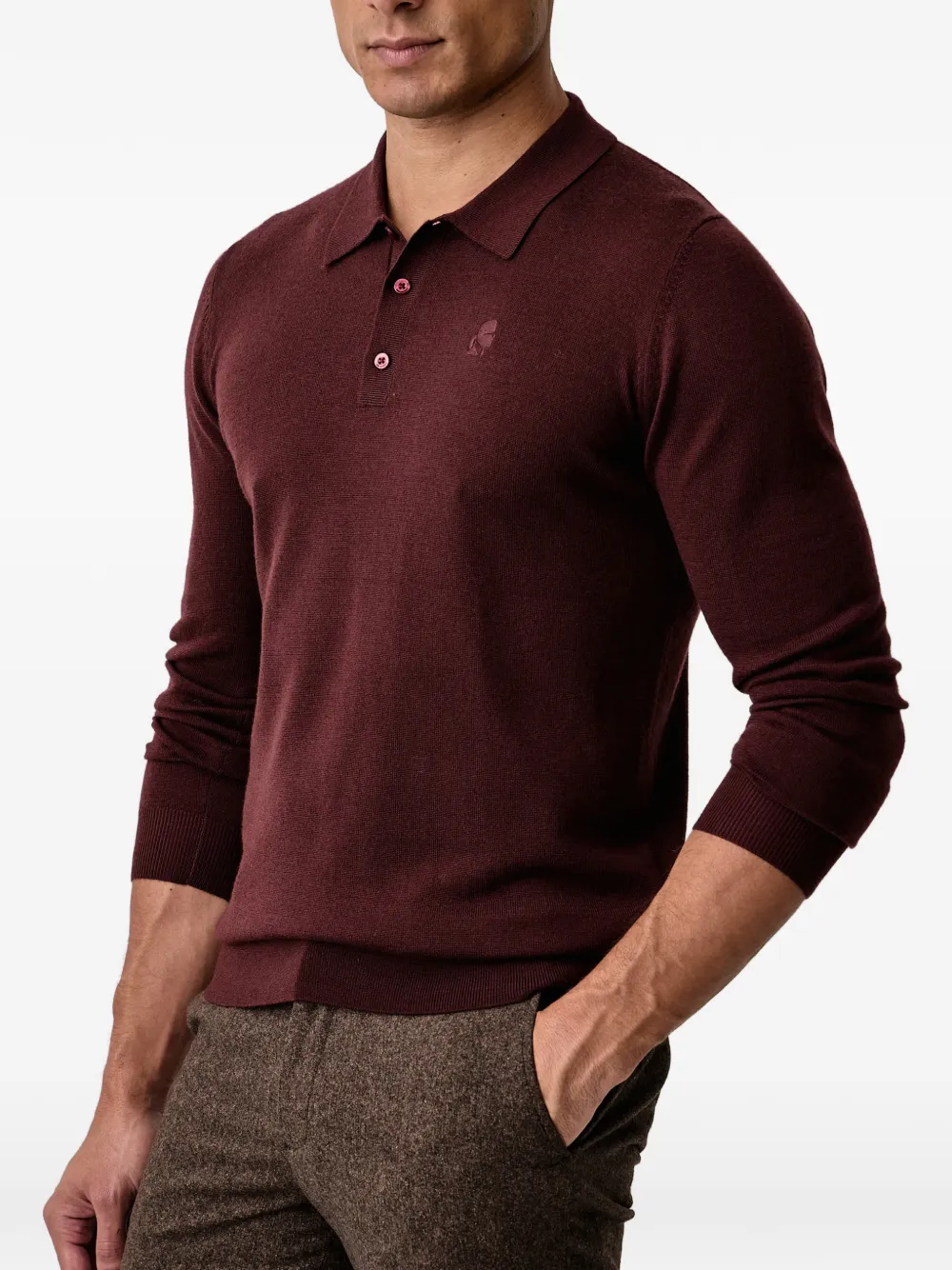Karl Lagerfeld Poloshirt met geborduurd logo Rood