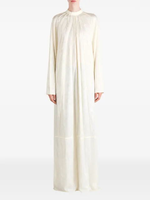YANGKEHAN pleated silk maxi dress