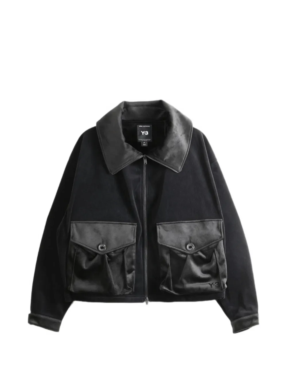 Y-3 velvet cargo jacket Zwart