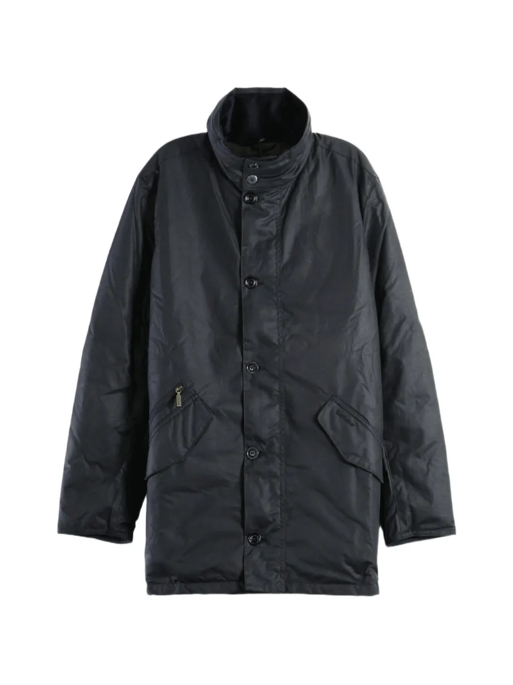 Barbour Powell waxed-cotton high-neck jacket - Blau