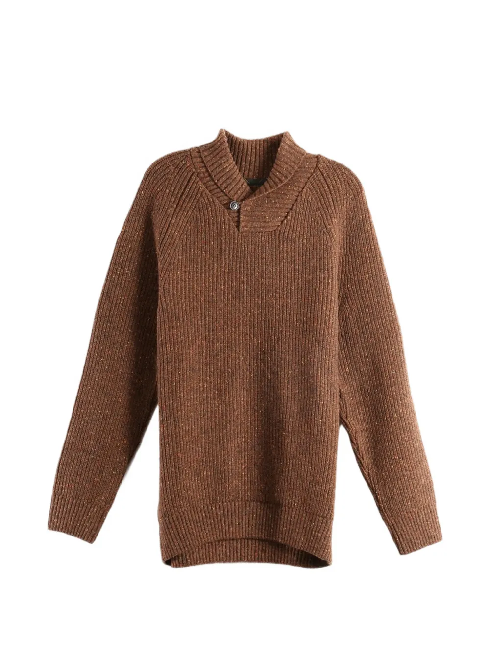 Barbour ribbed-knit shawl-collar sweater