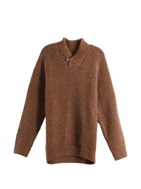 Barbour ribbed-knit shawl-collar sweater