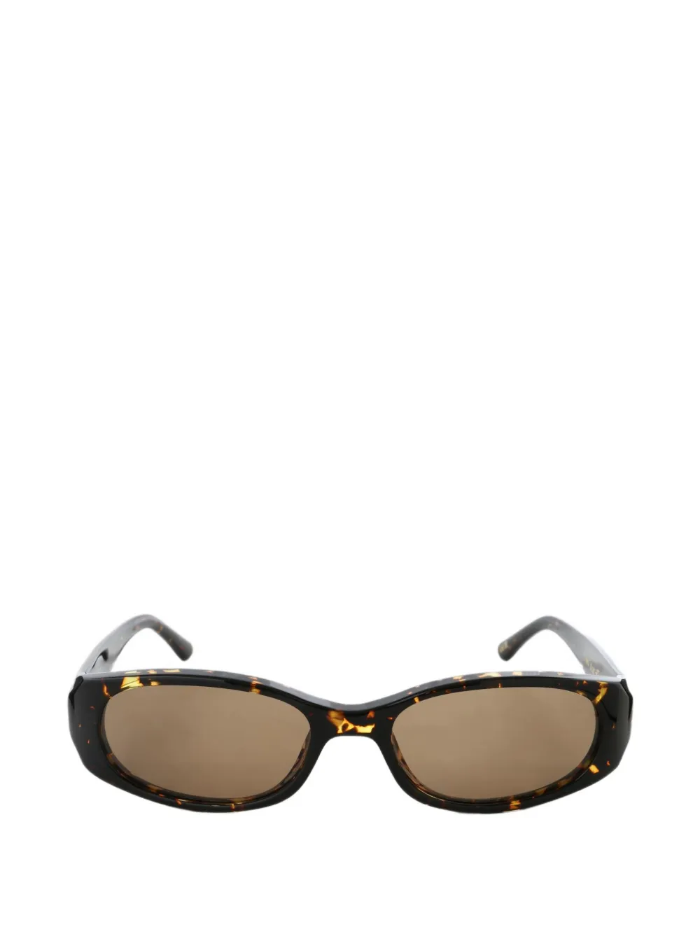 Chimi Tortoiseshell-effect Oval-frame Sunglasses In Braun