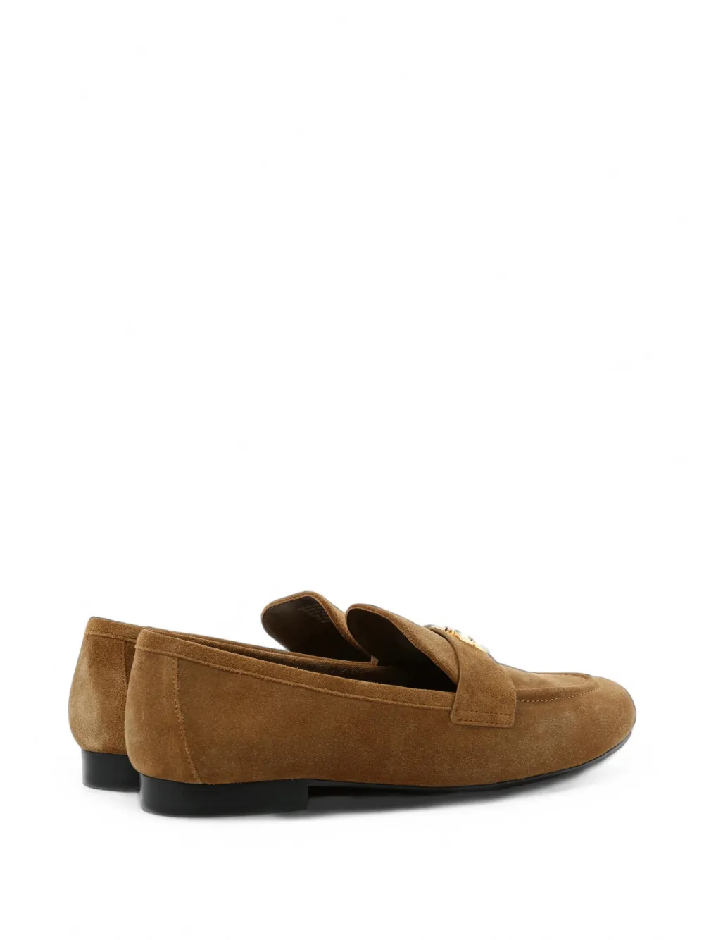 Tory Burch logo-plaque suede loafers Bruin