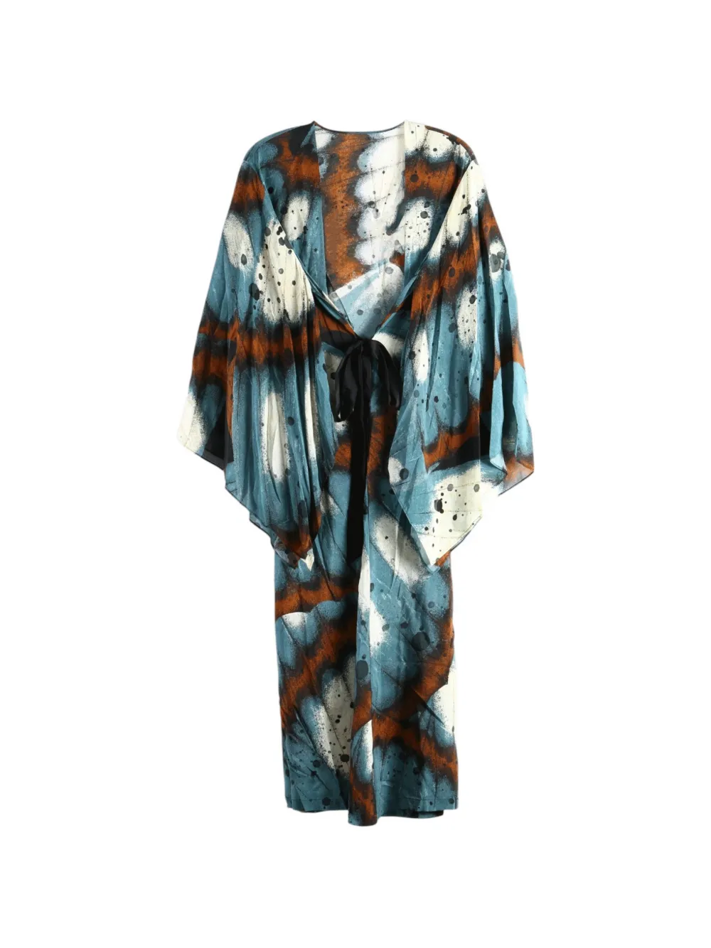 YANGKEHAN floral-print silk coat