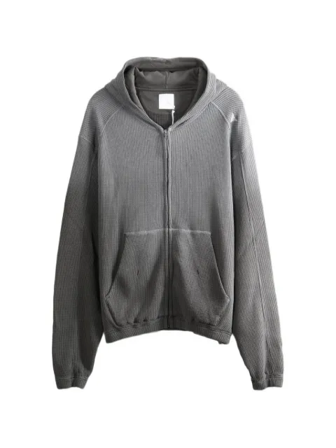 ROA Bee Sun waffle-knit zip-up hoodie