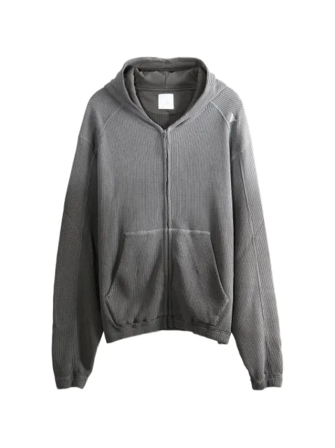 ROA Bee Sun waffle-knit zip-up hoodie