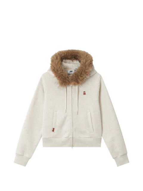 CHOCOOLATE faux-fur trim hoodie