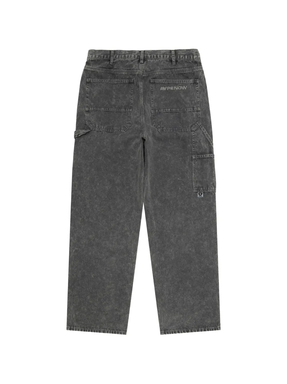AAPE BY *A BATHING APE Carpenterbroek met acid-wassing Grijs