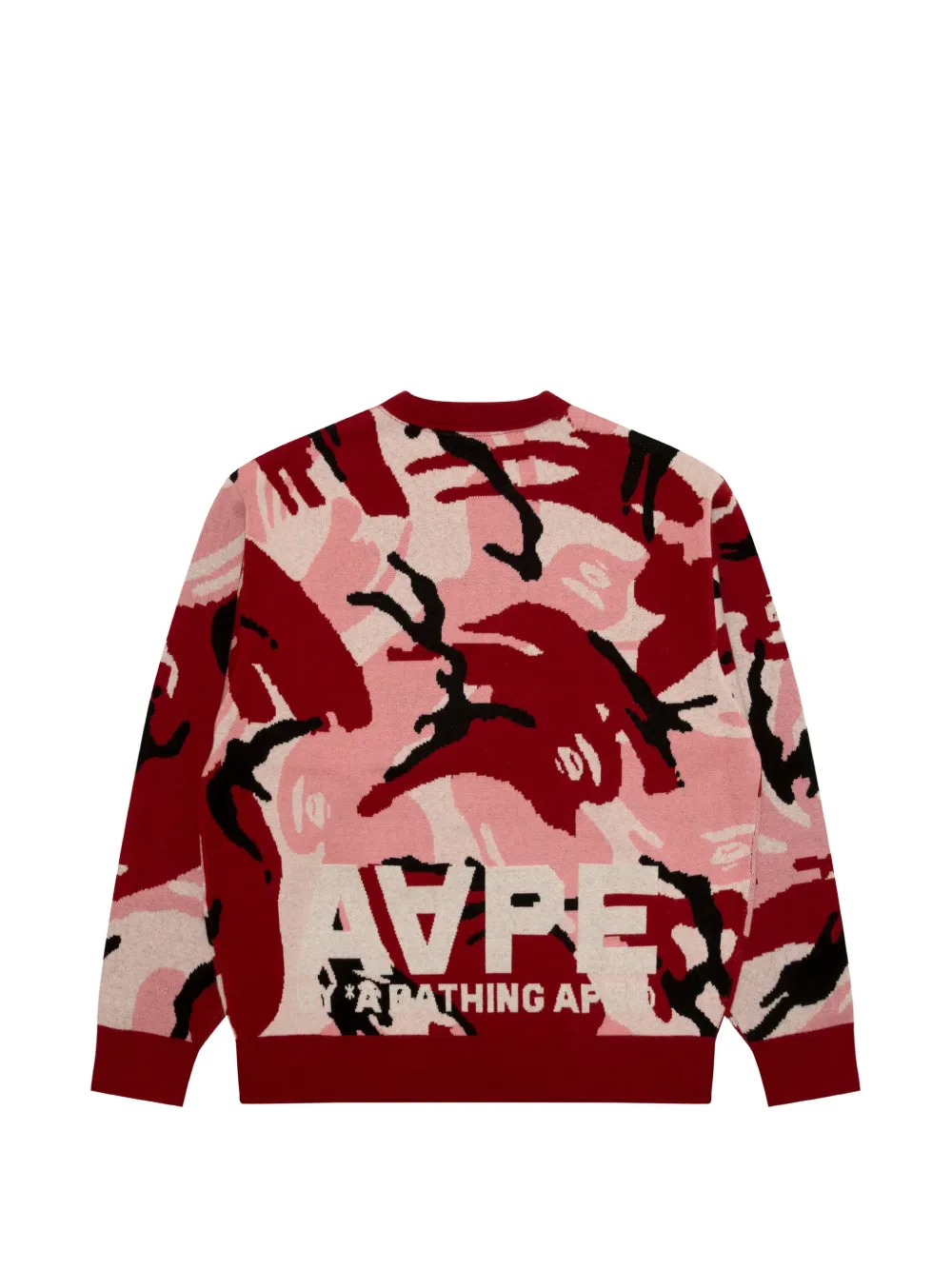 AAPE BY *A BATHING APE Moonface trui met camouflage-patroon Rood