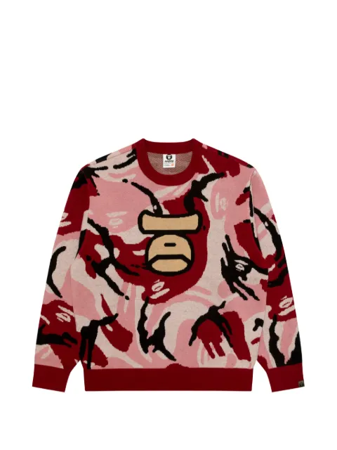 AAPE BY *A BATHING APE® Moonface camo-pattern sweater
