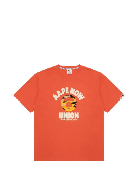 AAPE BY *A BATHING APE® Moonface logo-print cotton T-shirt