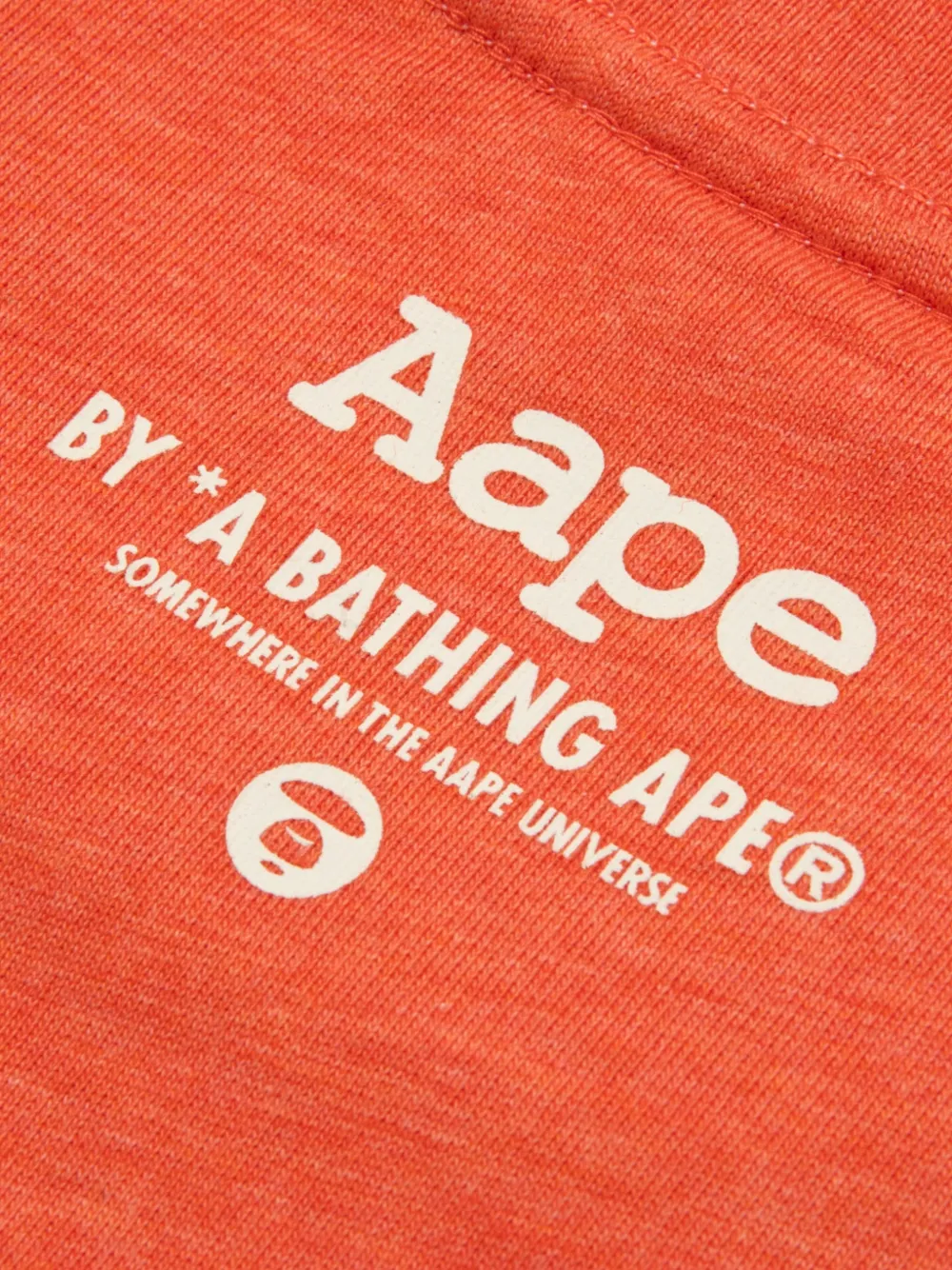 AAPE BY *A BATHING APE T-shirt met logoprint Oranje