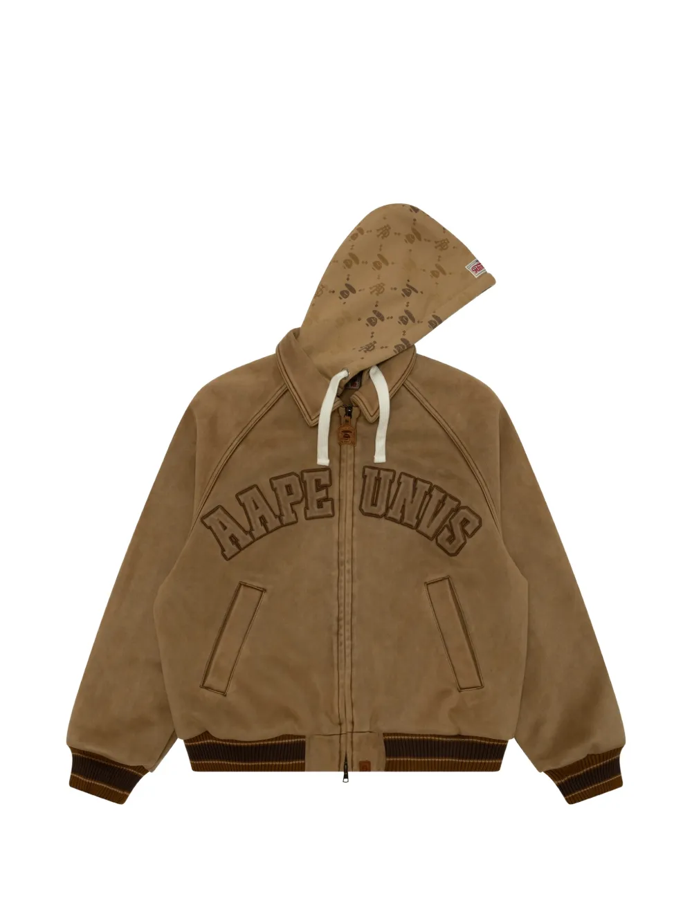 AAPE BY *A BATHING APE® logo-appliqué hooded jacket - men - Polyester/Spandex/Elastane/Polyester/Spandex/Elastane/Nylon/Polyester/Cotton/Nylon/Sp...
