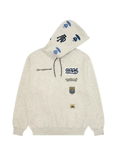 AAPE BY *A BATHING APE® Aapeunvs logo-patch drawstring hoodie