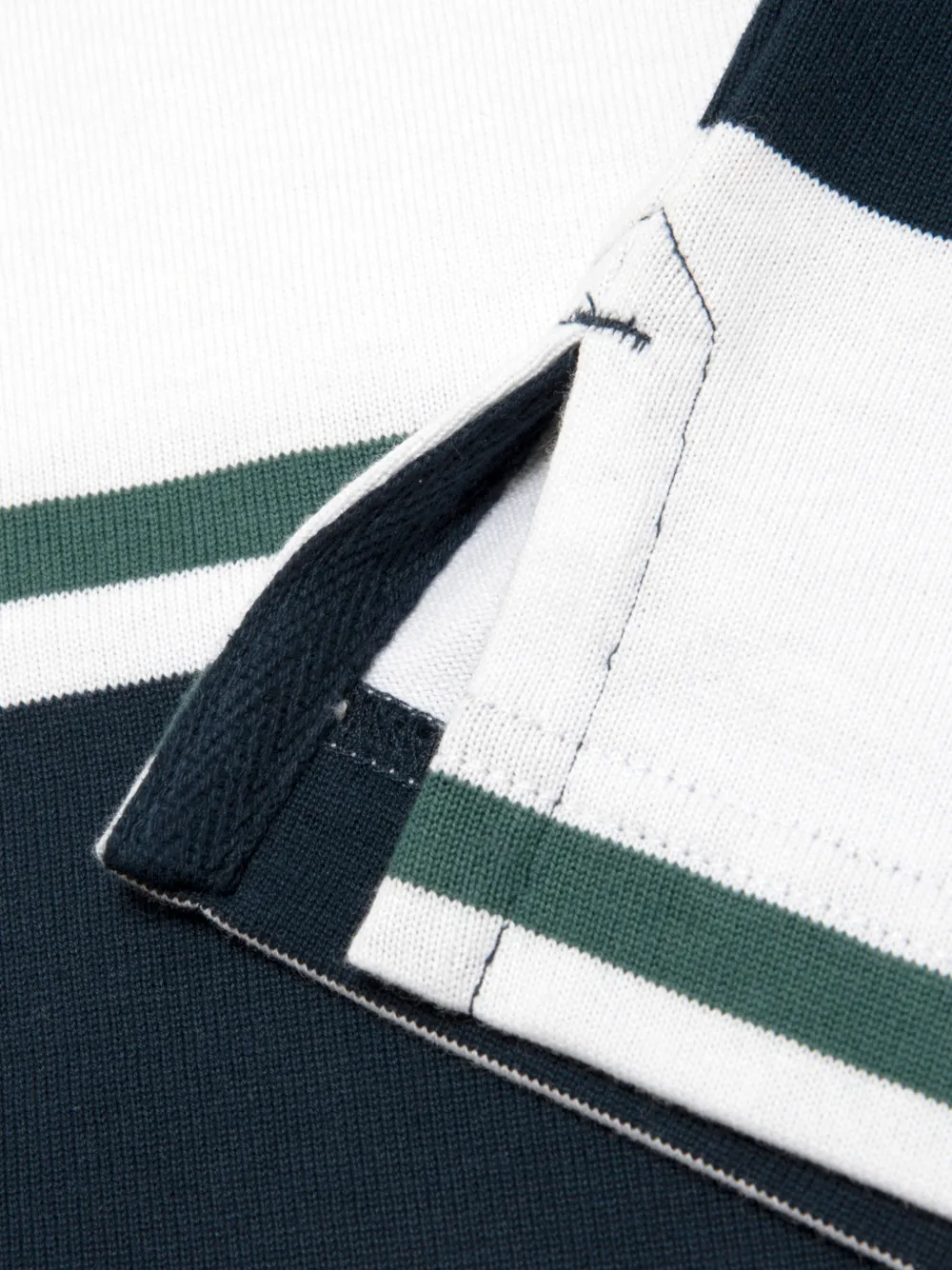AAPE BY *A BATHING APE Moonface gestreept poloshirt met gelaagde mouwen Blauw