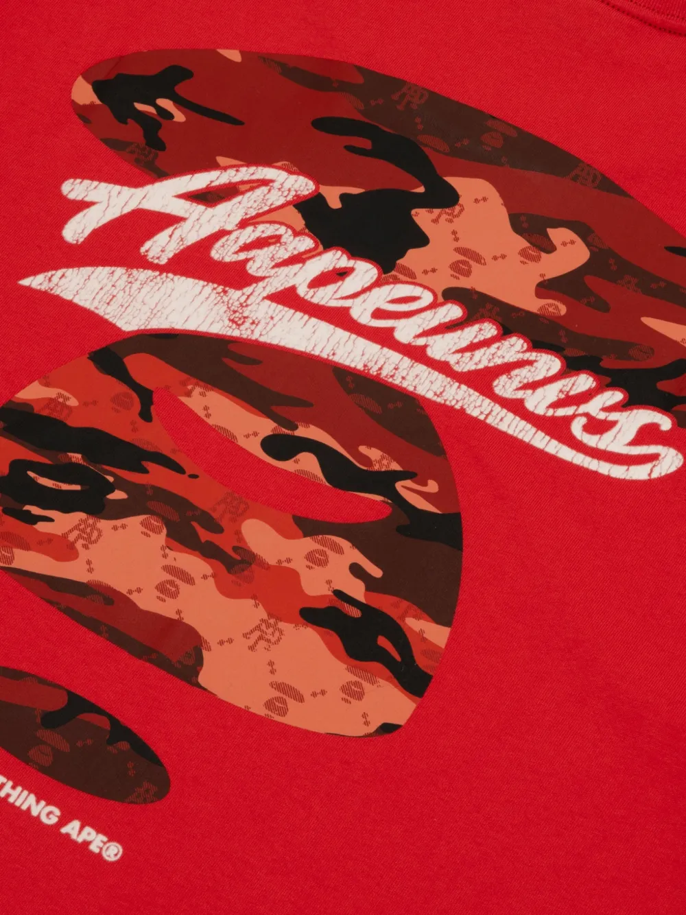 AAPE BY *A BATHING APE T-shirt met logoprint Rood