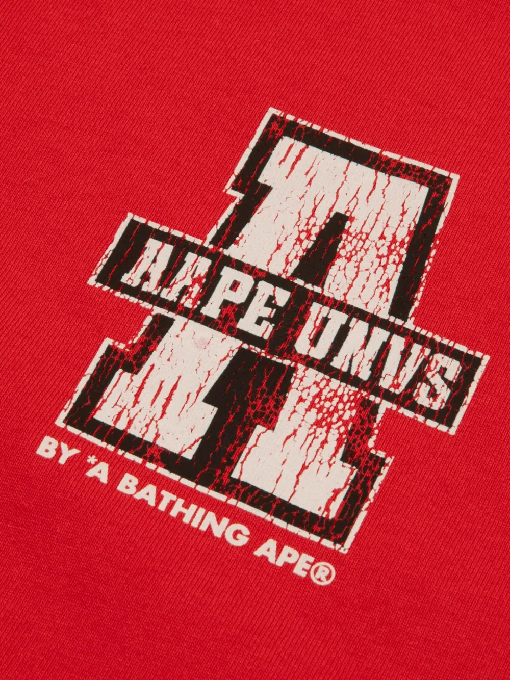 AAPE BY *A BATHING APE T-shirt met logoprint Rood