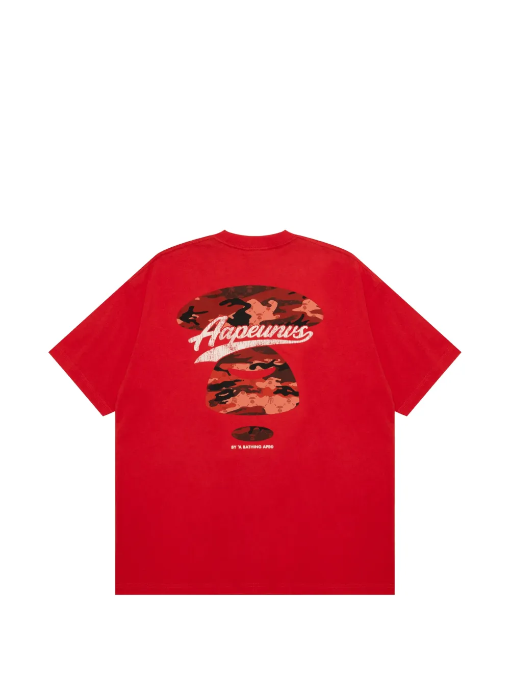 AAPE BY *A BATHING APE T-shirt met logoprint Rood