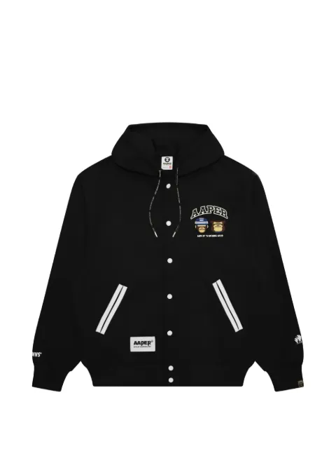 AAPE BY *A BATHING APE® AAPER graphic-print snap-button hoodie