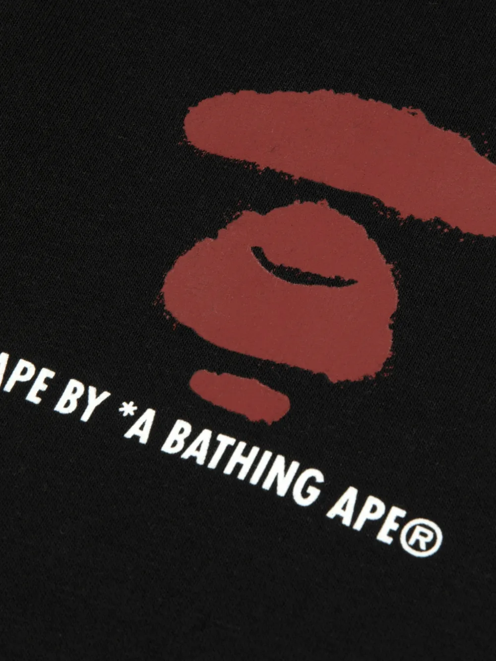 AAPE BY *A BATHING APE Moonface hoodie met slogan-print Zwart