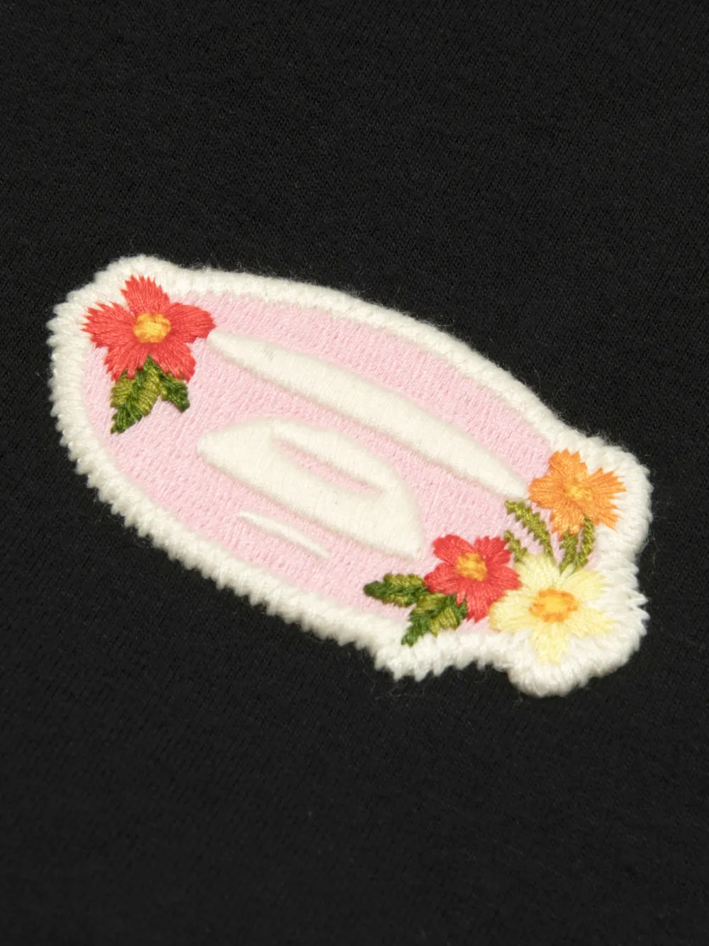 AAPE BY *A BATHING APE floral-patch zip-up hoodie Zwart