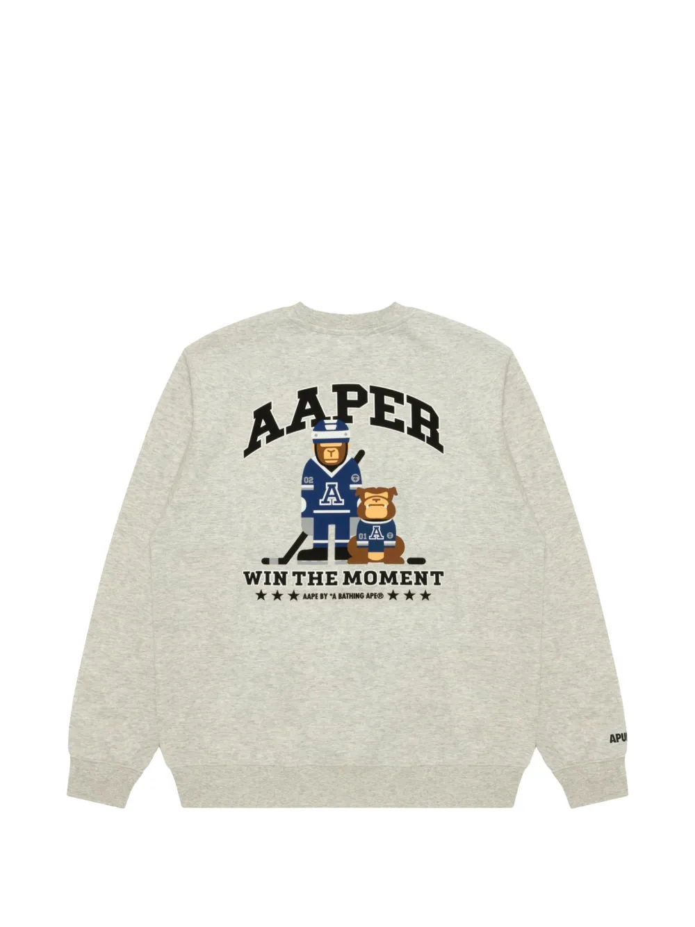AAPE BY *A BATHING APE AAPer trui met grafische print Grijs