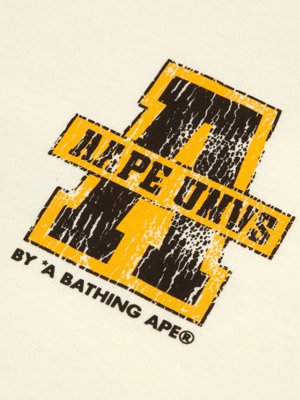 AAPE BY *A BATHING APE Katoenen T-shirt met logoprint Beige