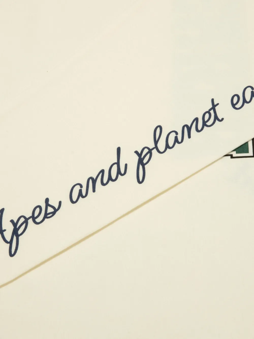 AAPE BY *A BATHING APE Apes and Planet Earth T-shirt met lange mouwen en logo-print Beige