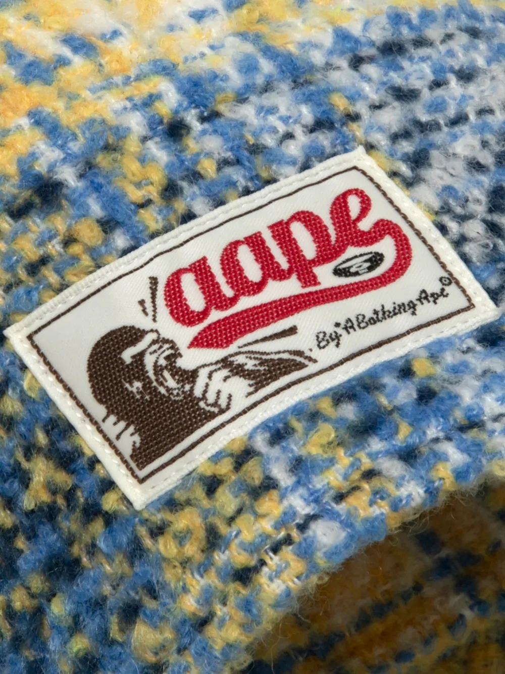 AAPE BY *A BATHING APE Geruit overhemd met capuchon Blauw