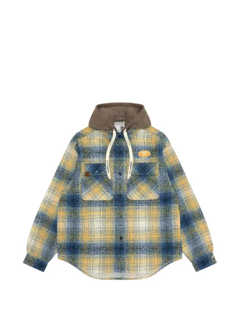 AAPE BY *A BATHING APE® check-pattern hooded shirt