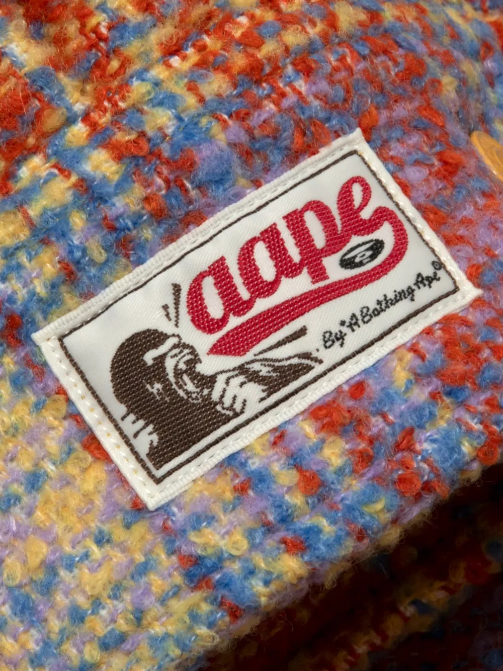 AAPE BY *A BATHING APE Geruit overhemd met capuchon Blauw