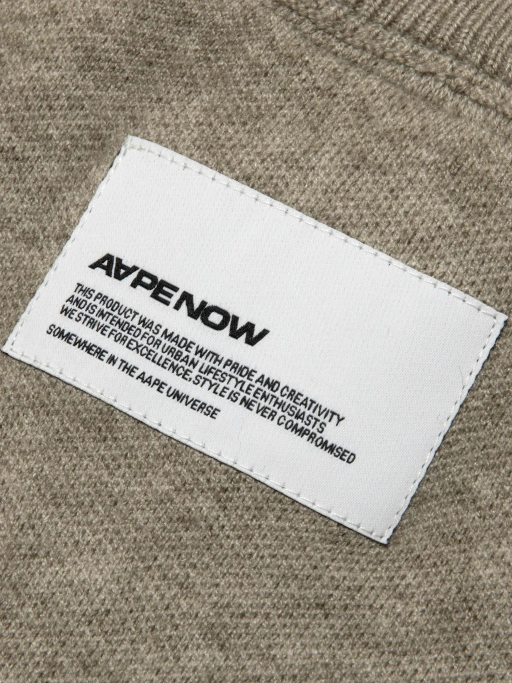 AAPE BY *A BATHING APE Aapenow trui met halve rits en logo-print Grijs