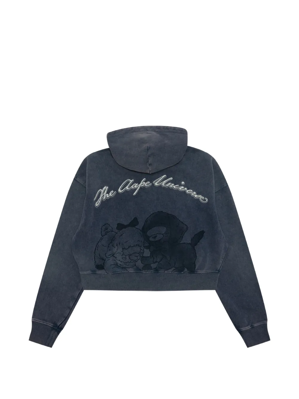 AAPE BY *A BATHING APE graphic-print zip-up hoodie Blauw