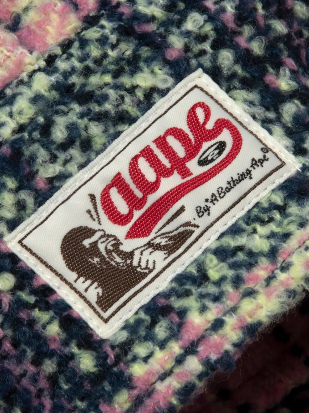 AAPE BY *A BATHING APE Geruit overhemd met capuchon Roze