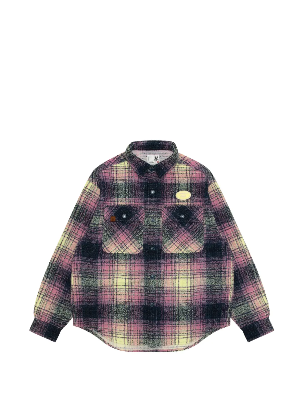 AAPE BY *A BATHING APE Geruit overhemd met capuchon Roze
