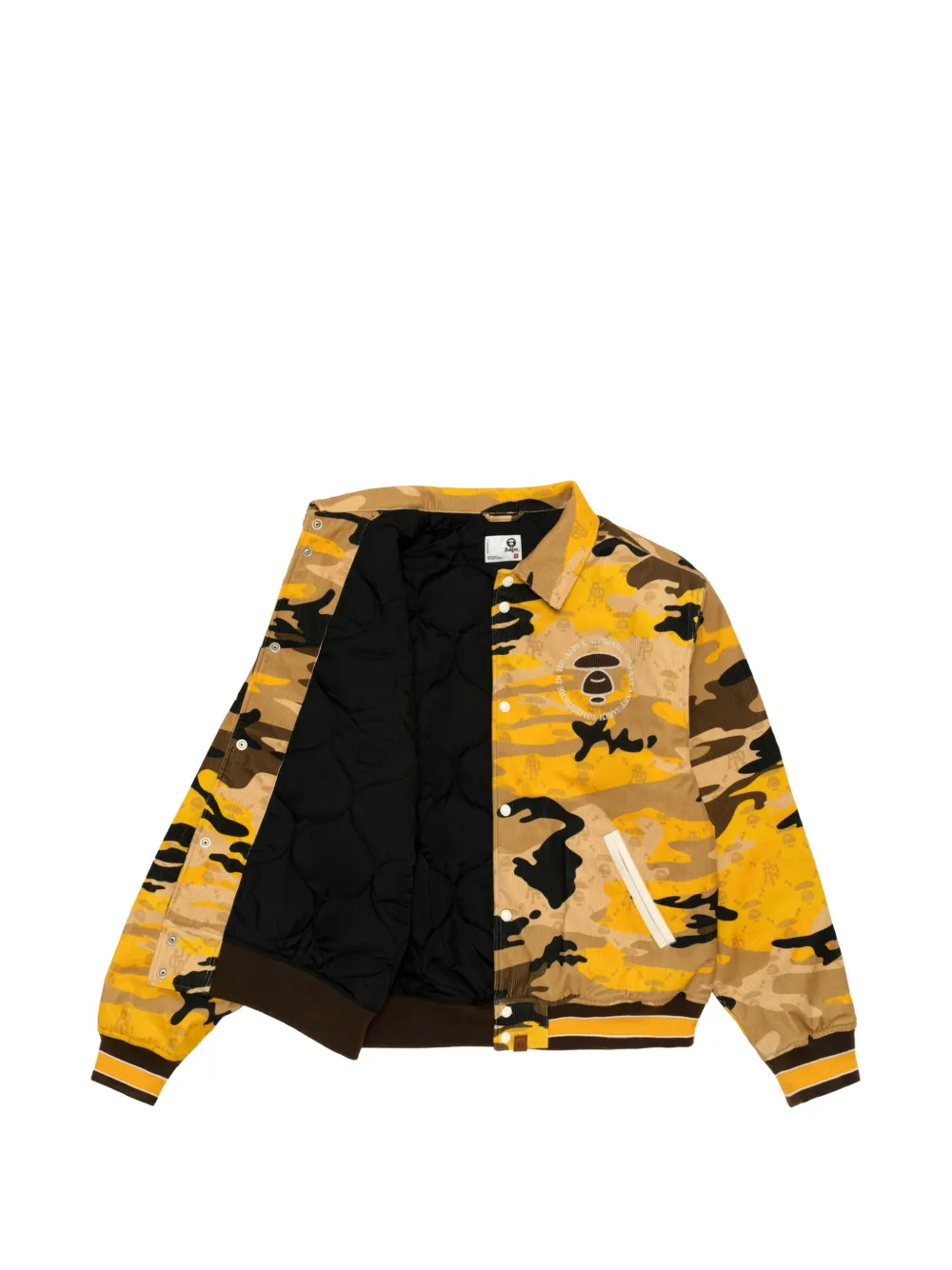 AAPE BY *A BATHING APE AAPEUNVS bomberjack met camouflage-print Geel