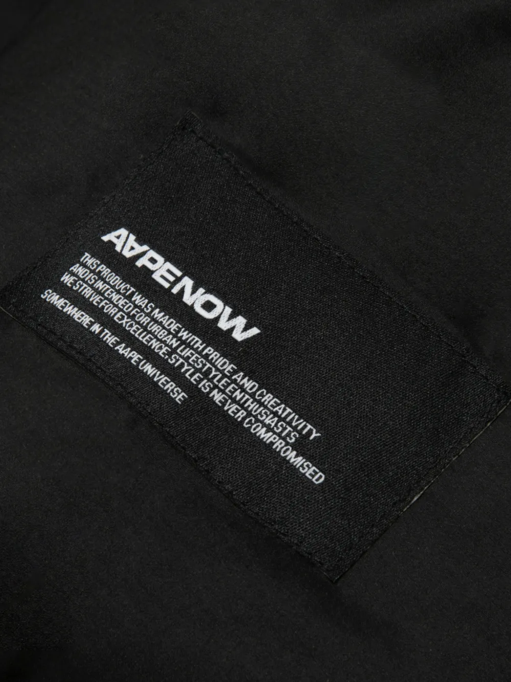 AAPE BY *A BATHING APE Gewatteerd donsjack met capuchon Zwart