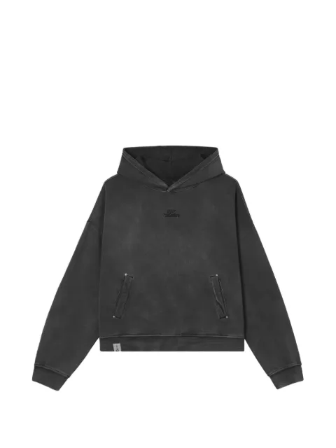 FIVE CM skeleton-embroidered washed hoodie